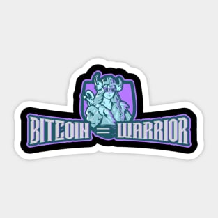 bitcoin warrior viking woman Sticker